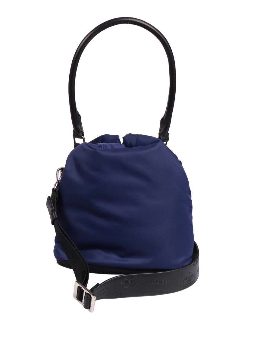 Premiata Nylon And Calf Leather Drawstring Bag