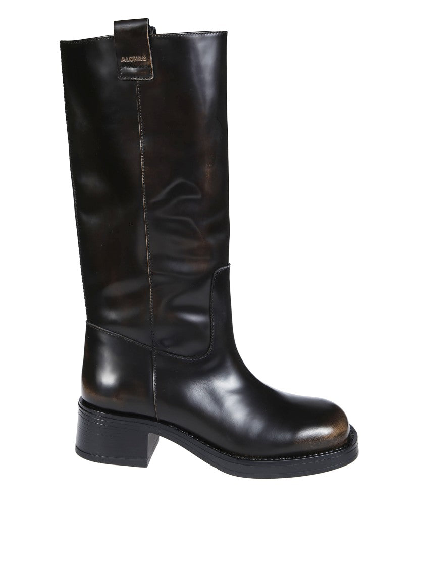 Alohas Sajan Vintage Brown Leather Boots