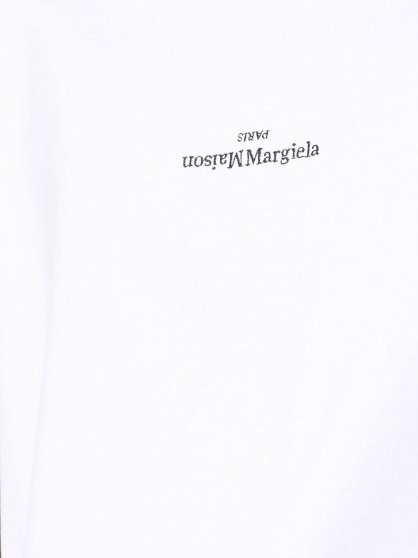 Maison Margiela White Distorted Logo T-Shirt