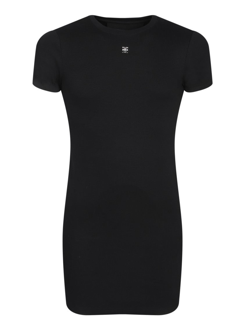 Givenchy Sculpted Black Mini Dress With Short Sleeves