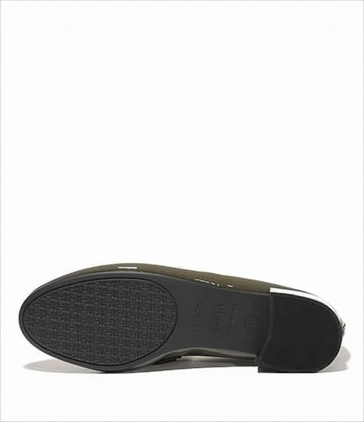 Repetto Green Calfskin Loafers With Strap Detail
