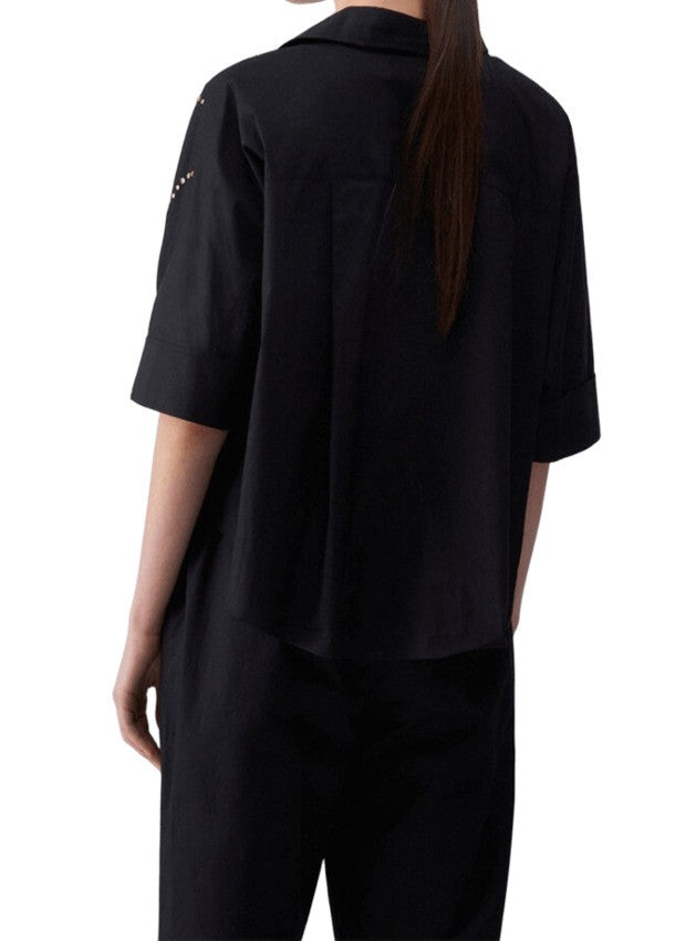 Liu Jo Poplin Shirt With Jewel Embellishments