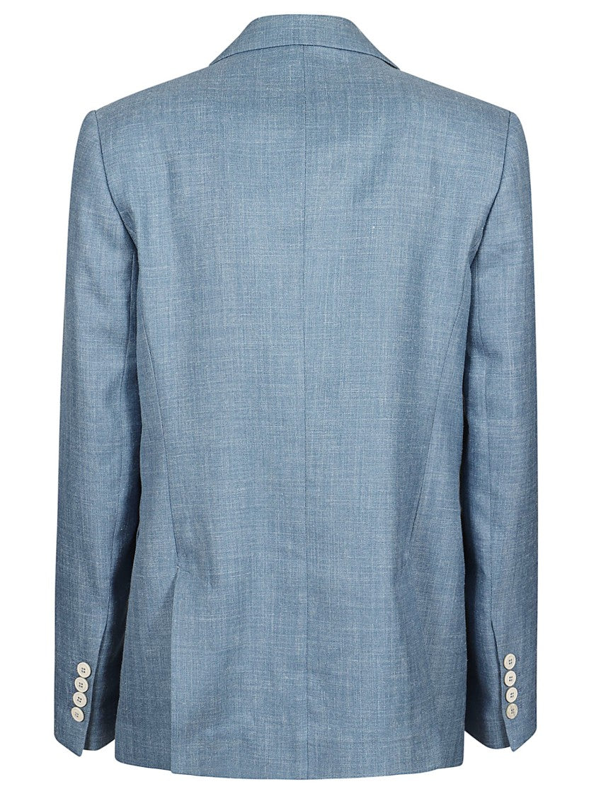 Eleventy Refined Blue Blazer With Tailored Silhouette And Flap Pockets