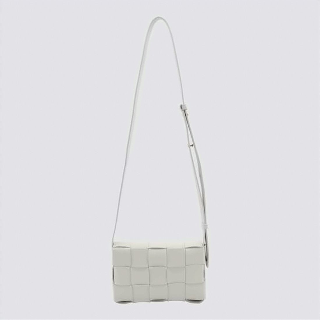 Bottega Veneta Woven White Crossbody Bag With Structured Silhouette