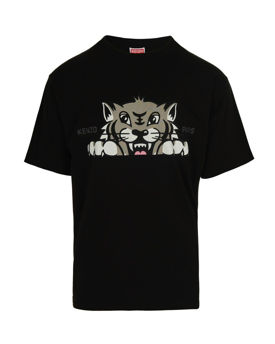 Kenzo Oversized Happy Tiger T-Shirt – Black