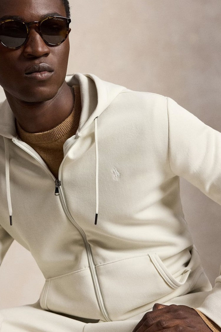 Polo Ralph Lauren Cream Full-Zip Hoodie
