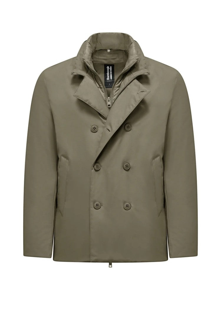 Bomboogie Double-Breasted Jacket With Detachable Bib