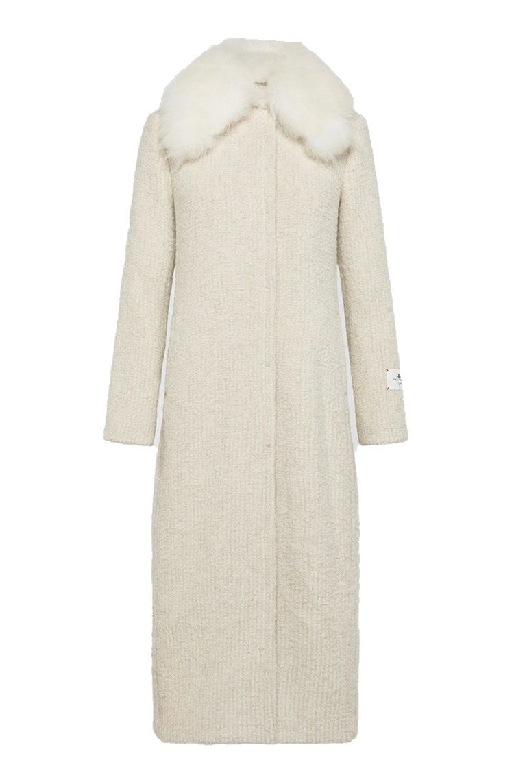 Peuterey Beige Coat With Fur Collar