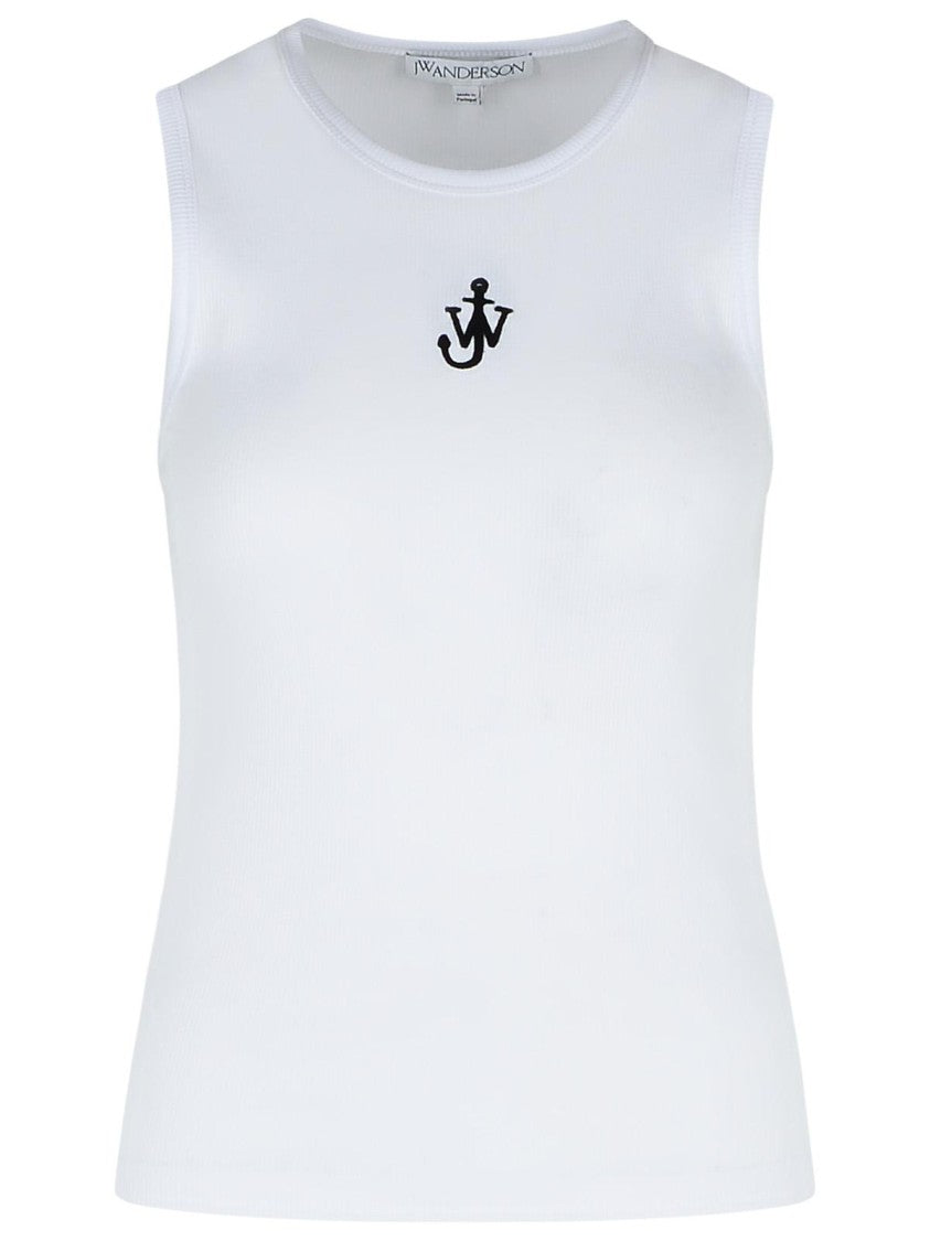 J. W. Anderson 'Anchor' White Cotton Tank Top