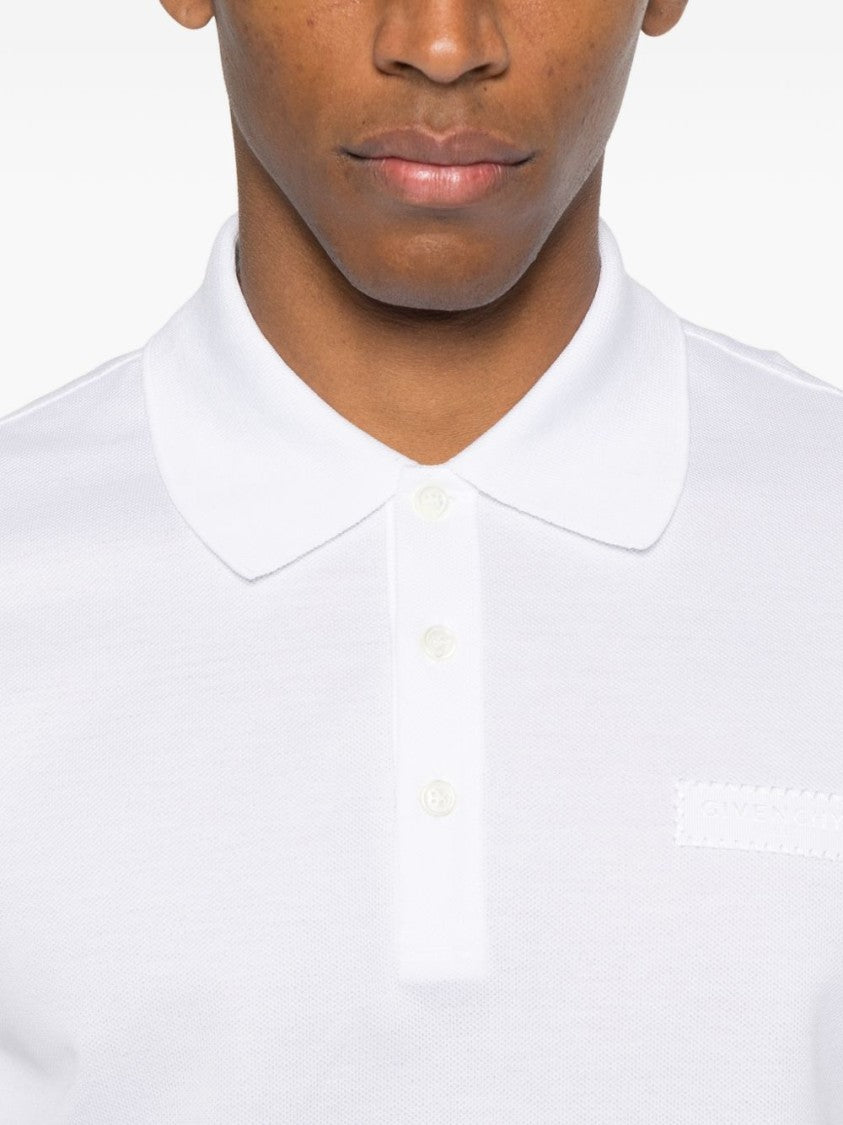 Givenchy Classic White Polo Shirt With Traditional Collar