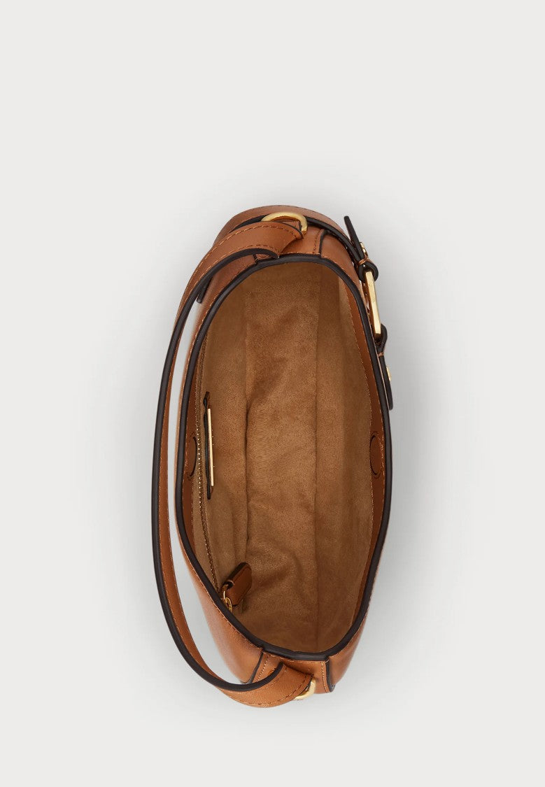 Lauren Ralph Lauren Brown Rattan Small Crossbody Bag