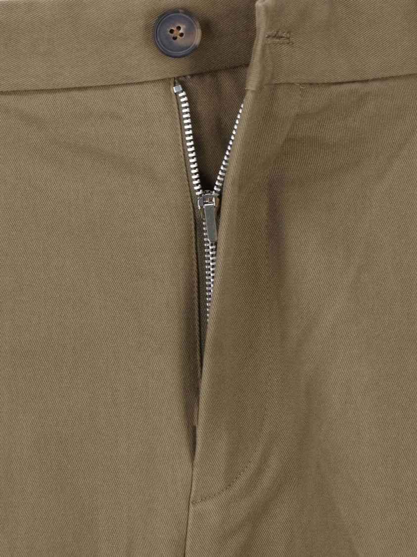 Paul Smith Green Tailored Cotton Straight-Leg Pants