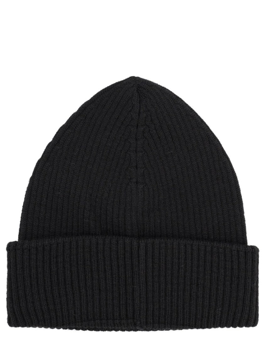 Our Legacy Ribbed Black Merino Wool Cap