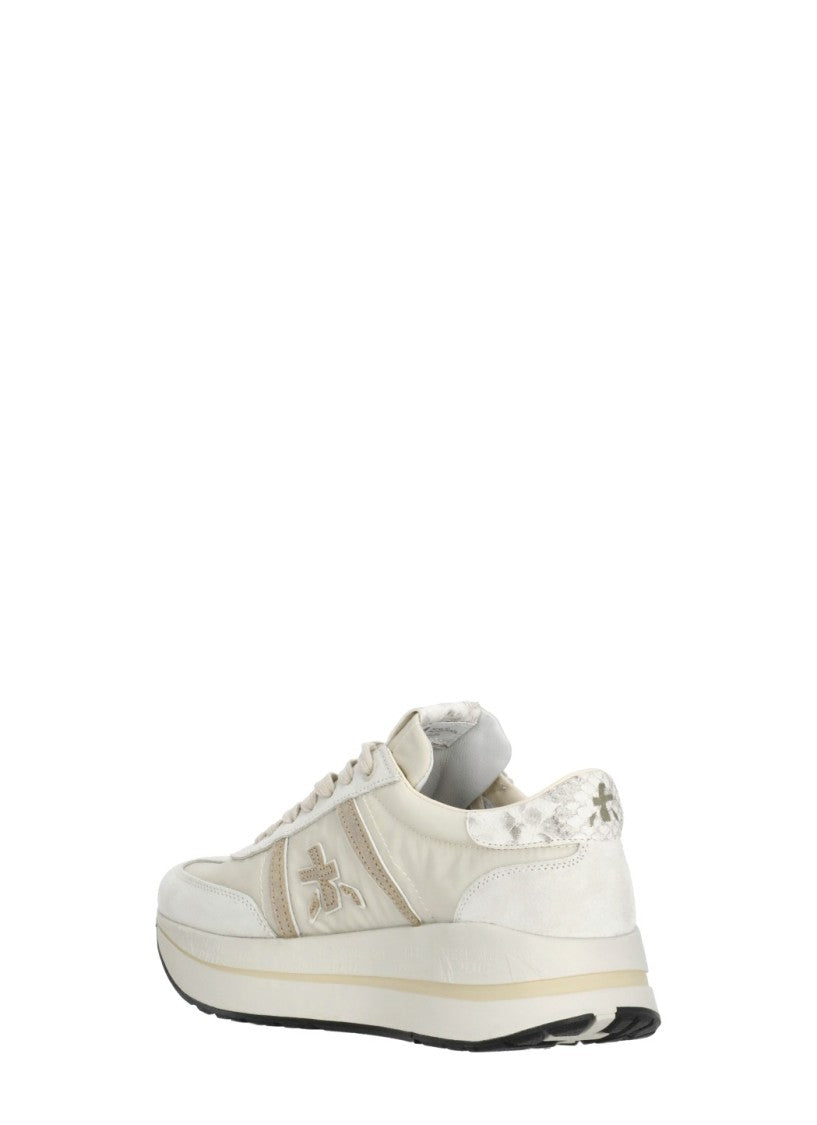 Premiata Ivory Bethcoin 8145 Suede Sneakers