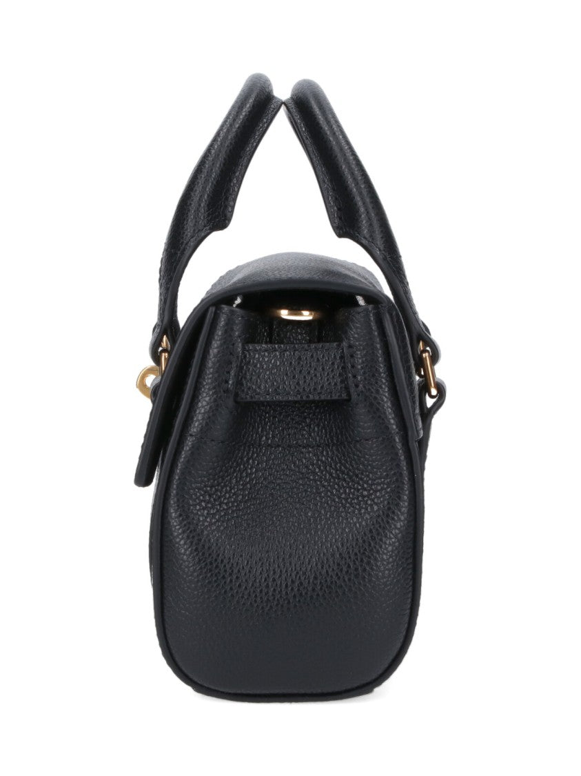Mulberry Black Bayswater Hammered Leather Shoulder Bag