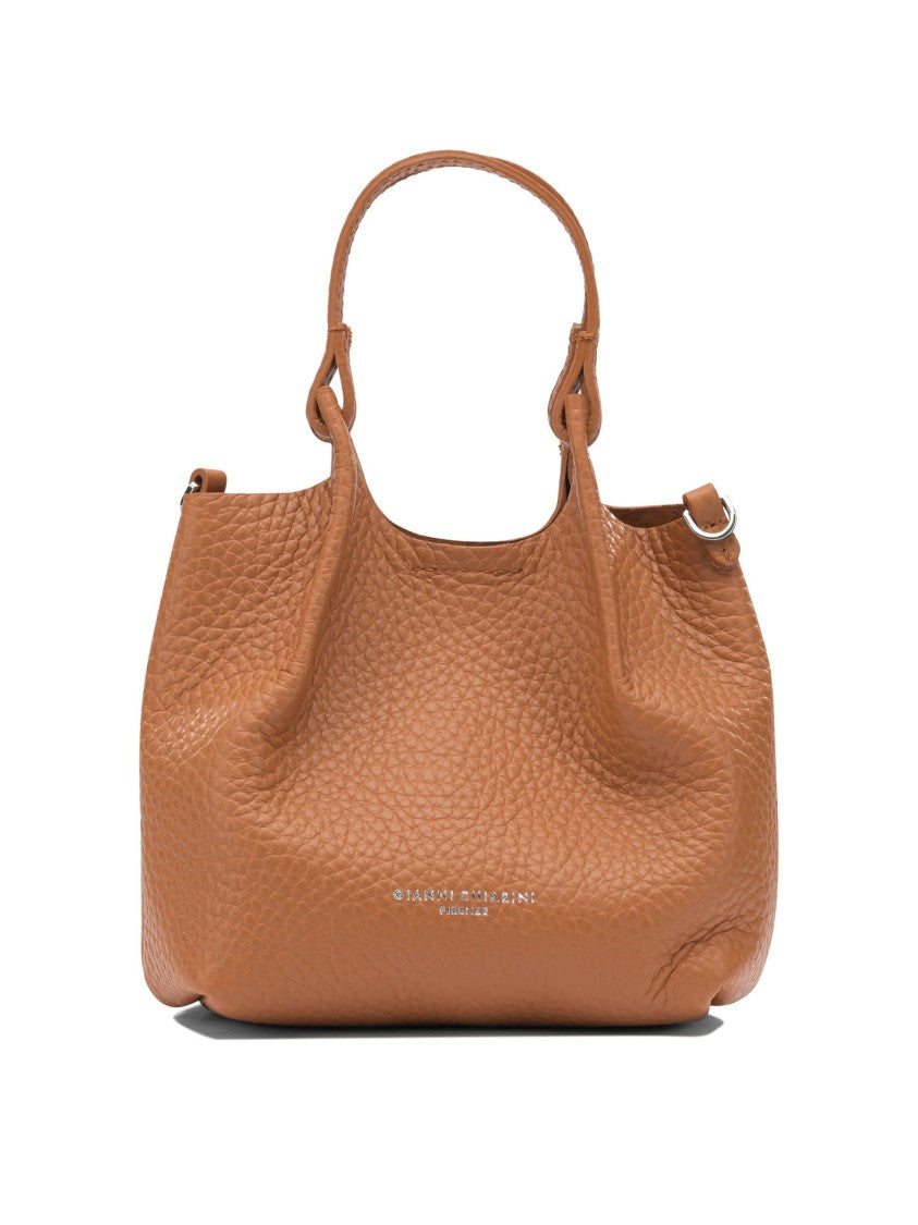 Gianni Chiarini Textured Leather Handbag With Dual Top Handles