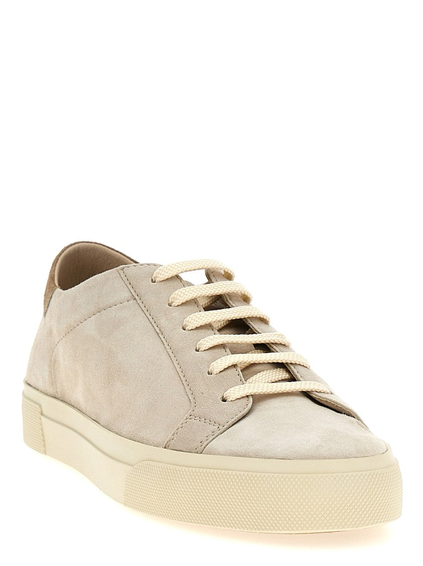 Brunello Cucinelli Soft Suede Sneakers With Leather Lining