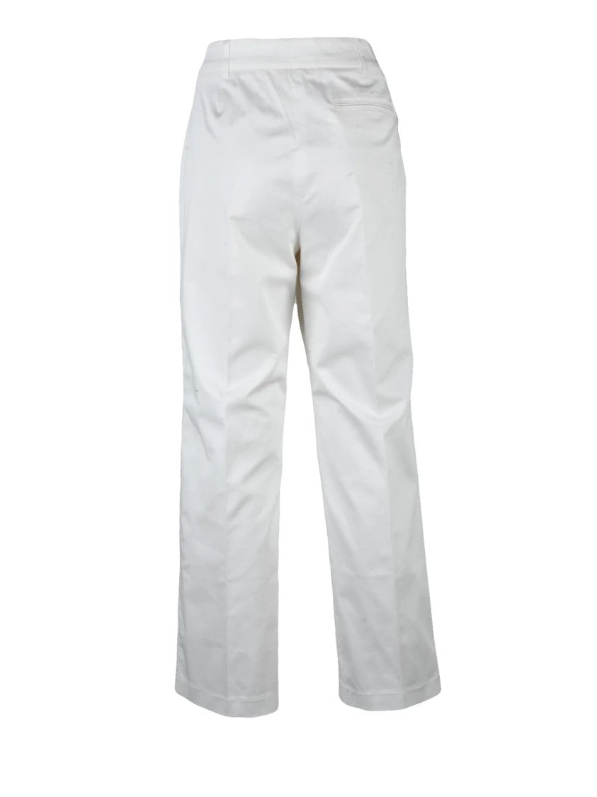 Liu Jo Liu Jo Cotton Elastane Trousers - White