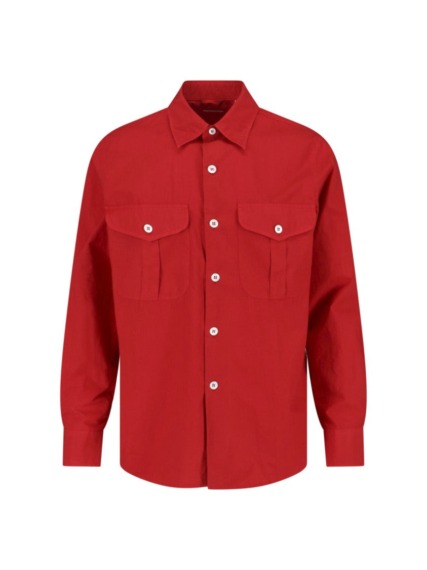 Aspesi Tailored Long-Sleeve Shirt With Structured Collar