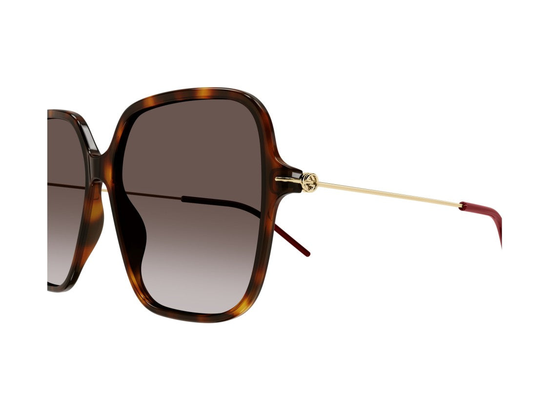 Gucci Tortoiseshell Gg1267sa Acetate Square Sunglasses