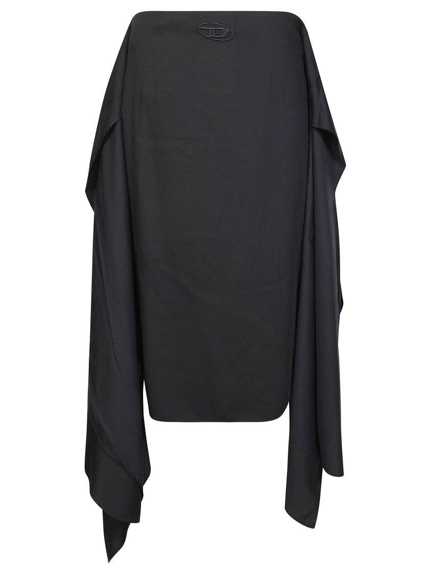 Diesel O-Tali Black Boxy Minimalist T-Shirt