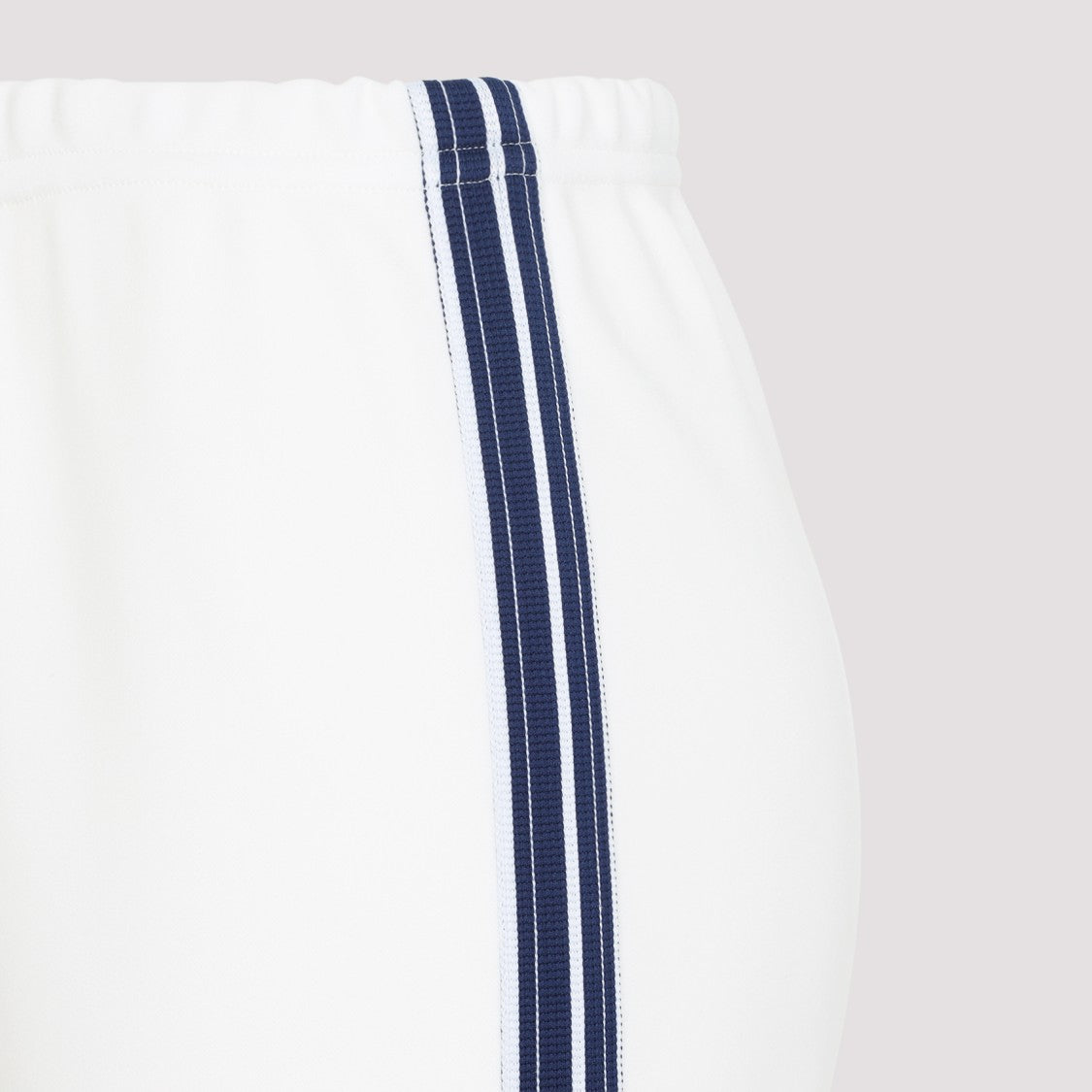Prada Straight-Leg Trousers With Navy Side Stripes