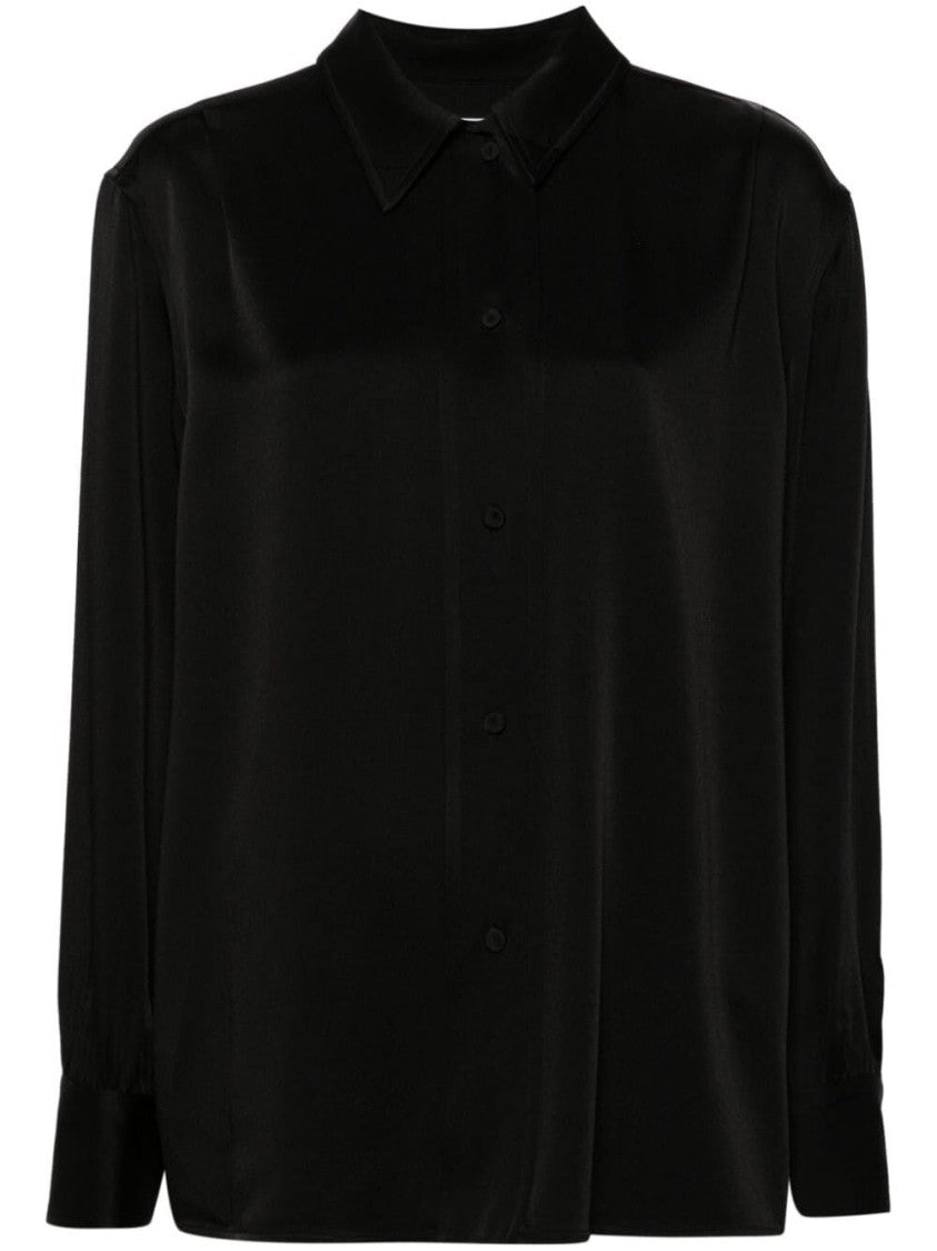 Jil Sander Black Shirt With Gathered Cuffs