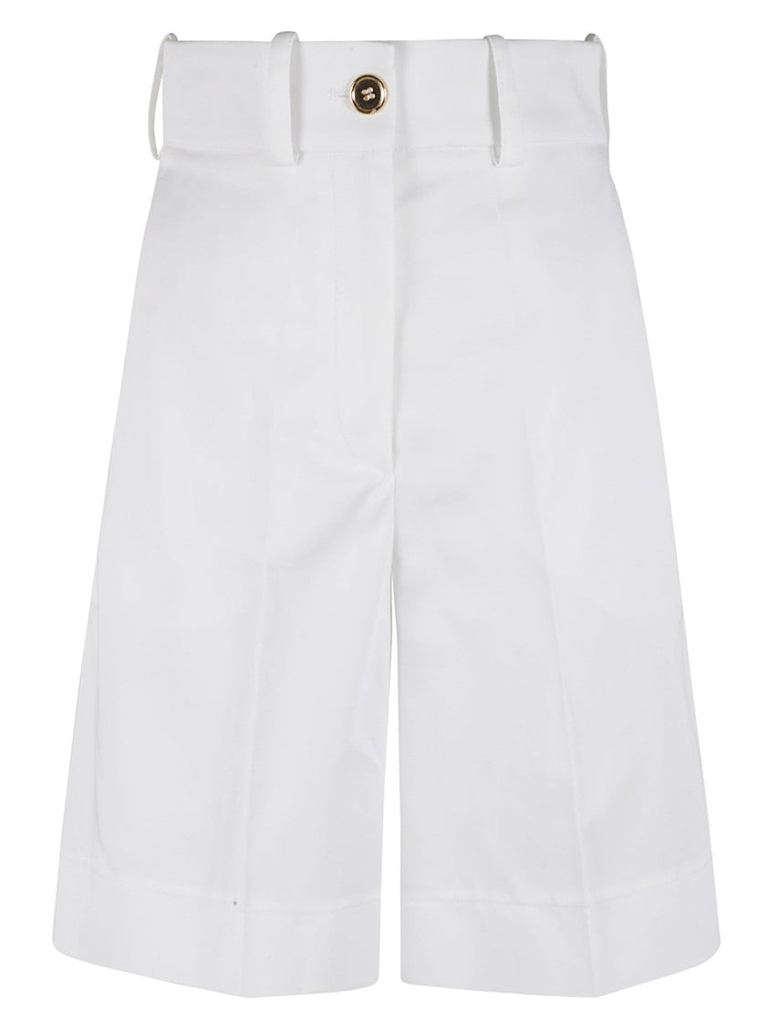 Patou Tailored White Shorts With High Waist