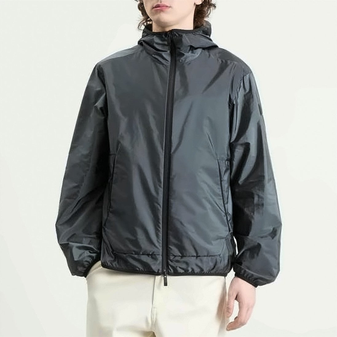 Moncler Lightweight Dark Grey Moncler Jacket With Hood
