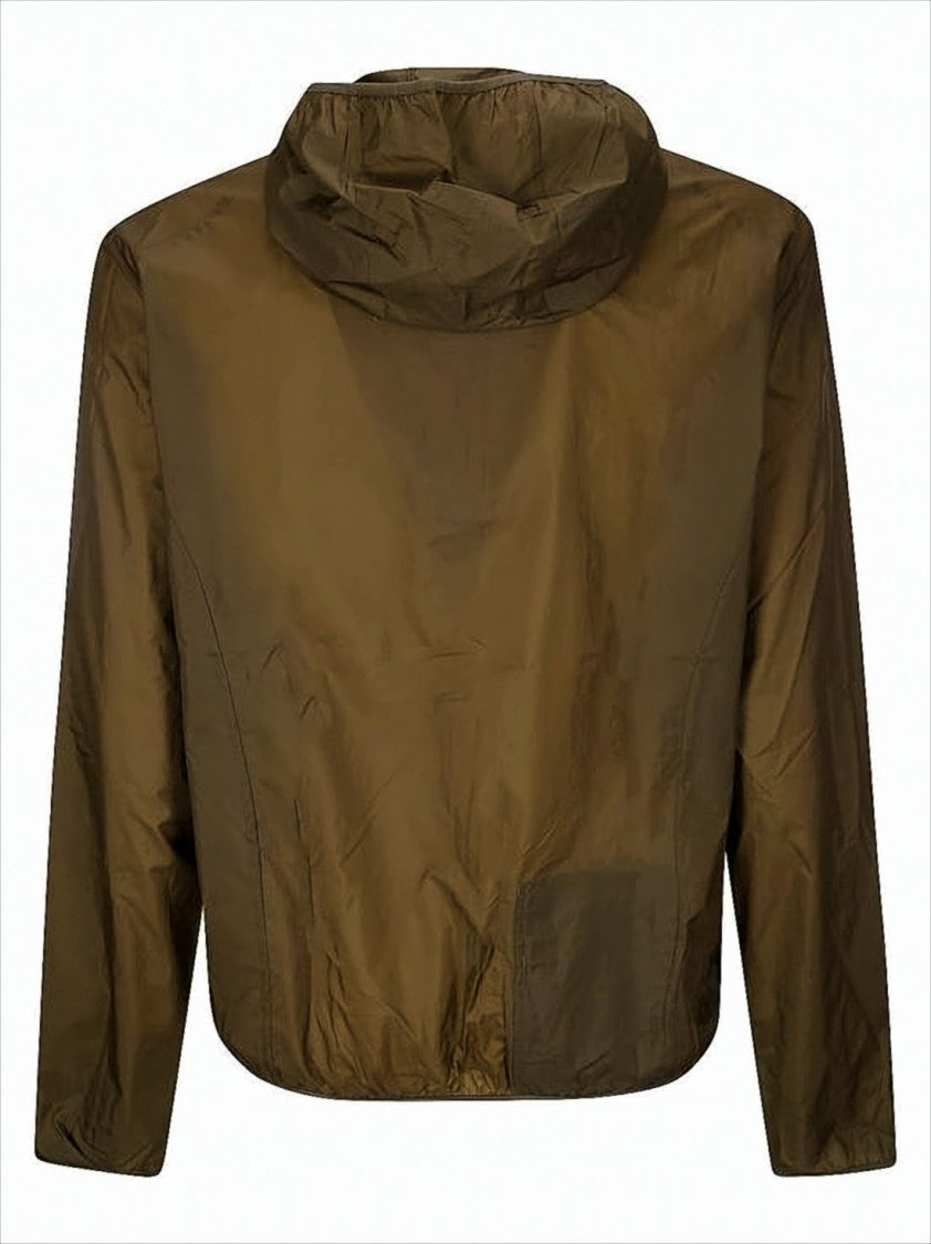 Roa Slightly Cropped Lightweight Brown Jacket With Hood