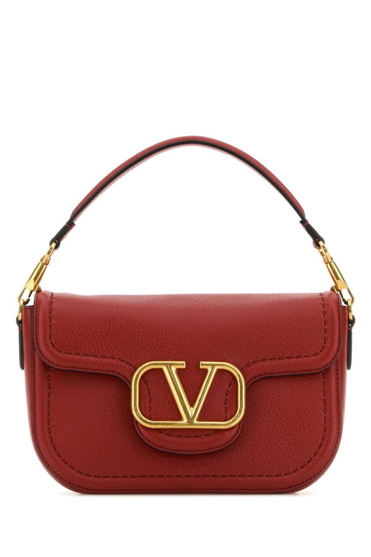Valentino Garavani Red Leather Alltime Shoulder Bag
