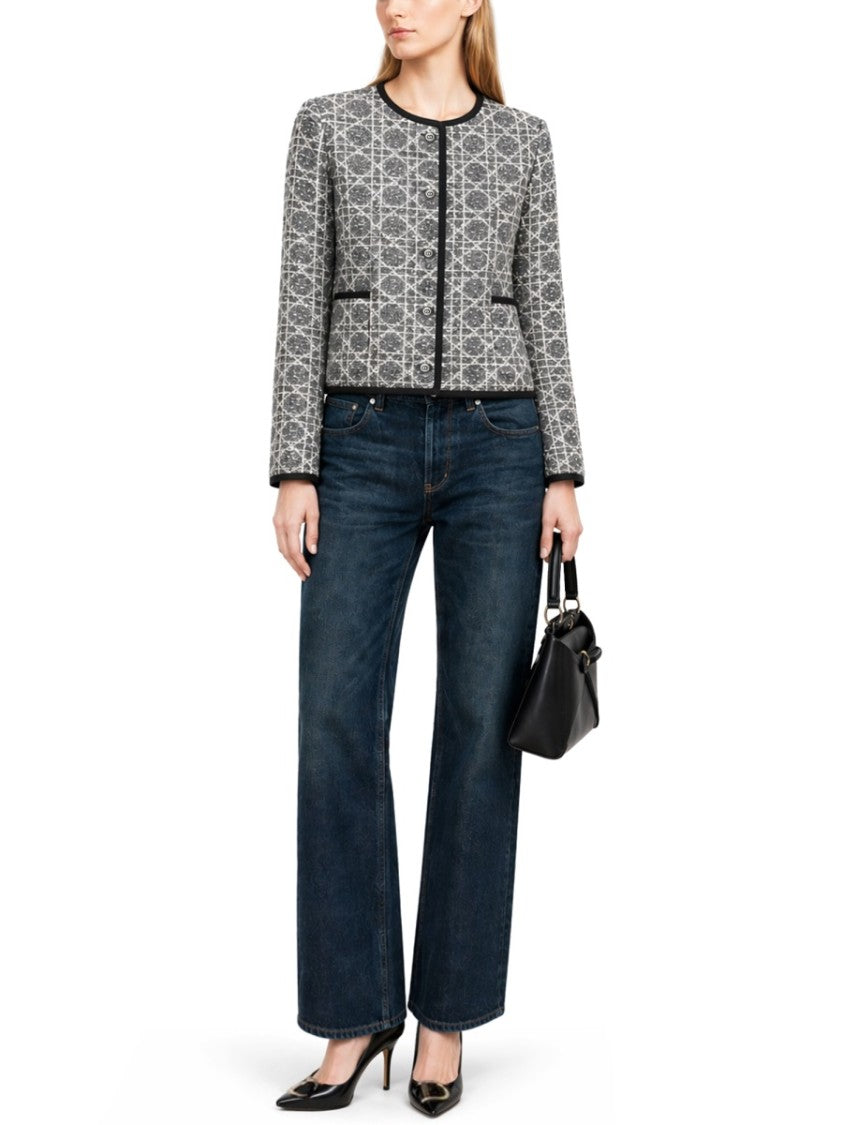 Dior Cotton-Blend Macrocannage Geometric Jacket