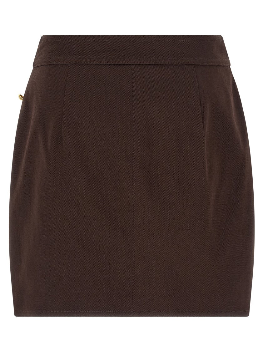 Elisabetta Franchi Jewel Button Skirt