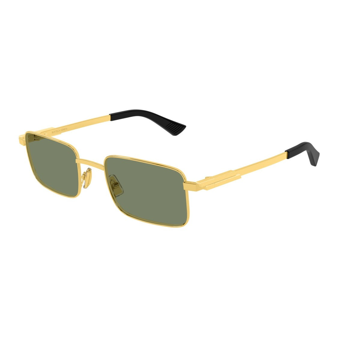 Bottega Veneta Bv1469s Rectangular Metal Sunglasses