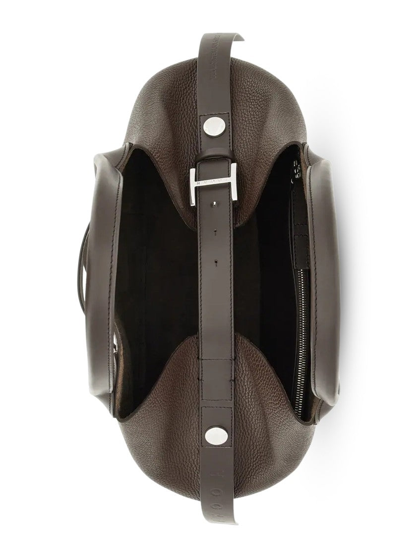 Hogan Structured Leather Tote Bag
