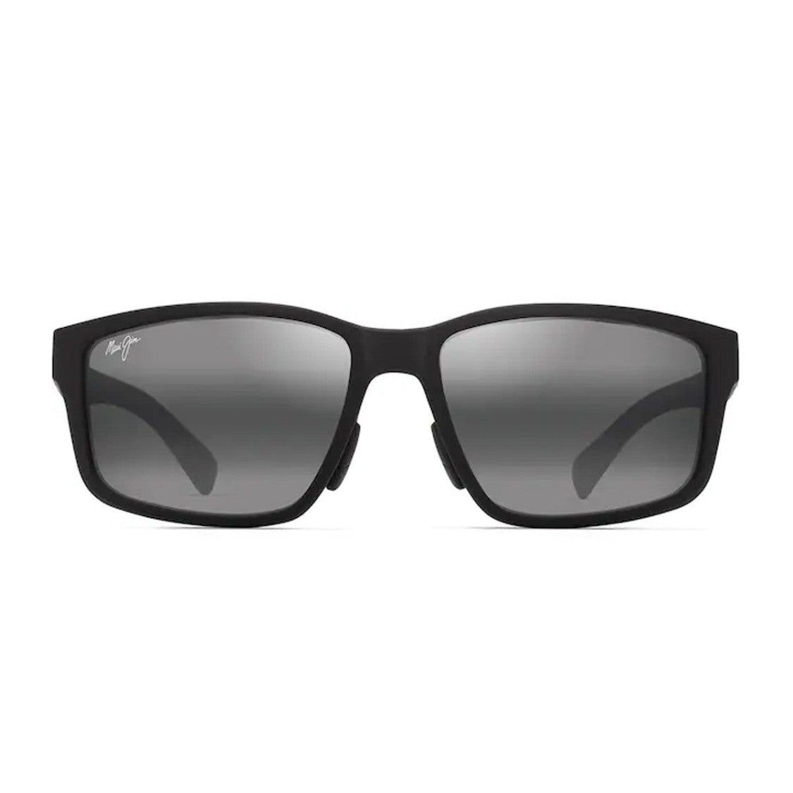 Maui Jim Matte Black Walewaha Af Bio-Injected Rectangular Sunglasses