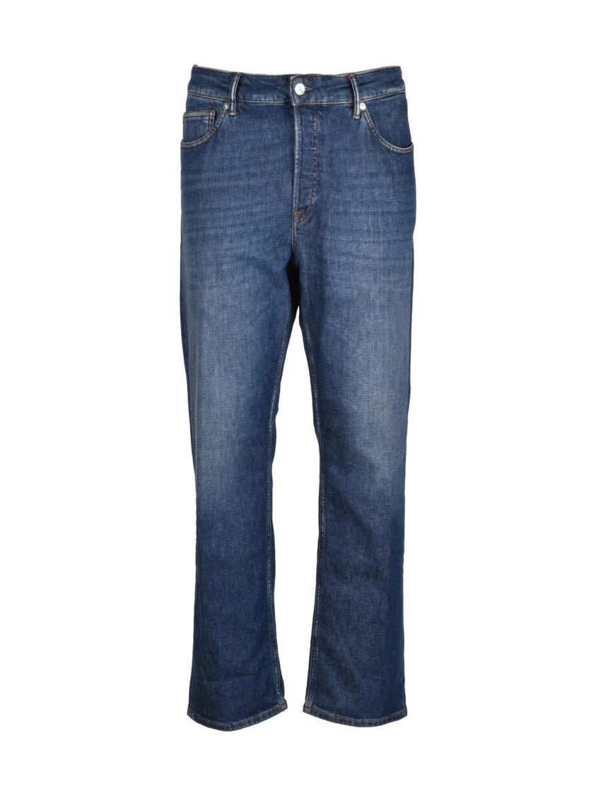 Nine In The Morning Blue Asthor Relax Slim Cotton Elastane Jeans