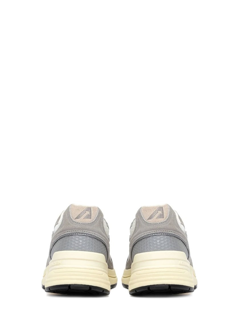 Autry Low-Top Sneakers In Suede And Mesh With Cream Sole