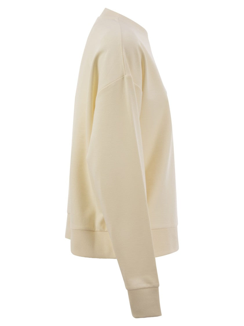 Moncler Relaxed-Fit Cotton Sweatshirt With Embroidered Logo