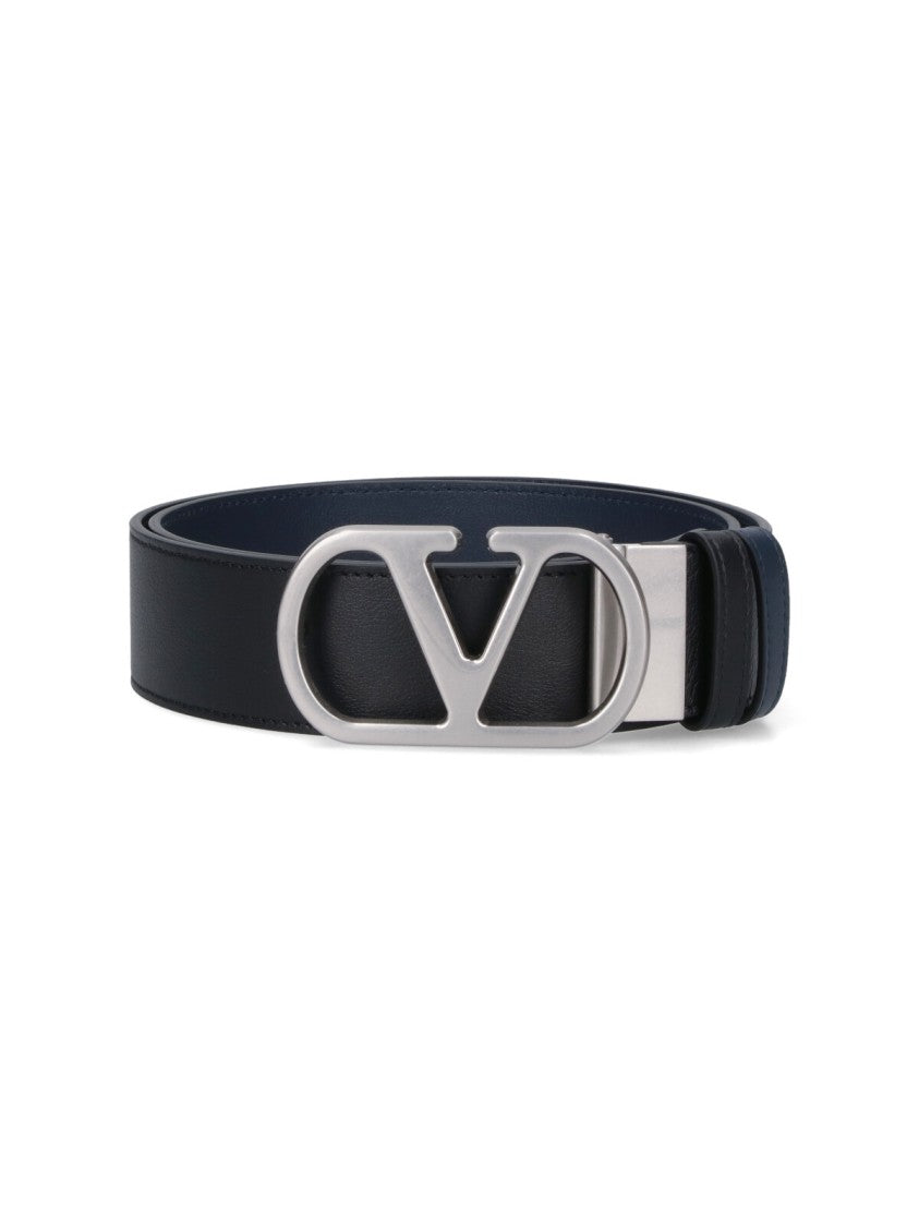 Valentino Garavani 'Vlogo Signature' Reversible Belt – Black