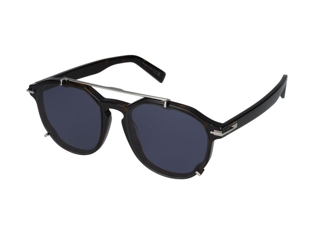 Dior Geometric Frame Sunglasses With Distinctive Silver Accents