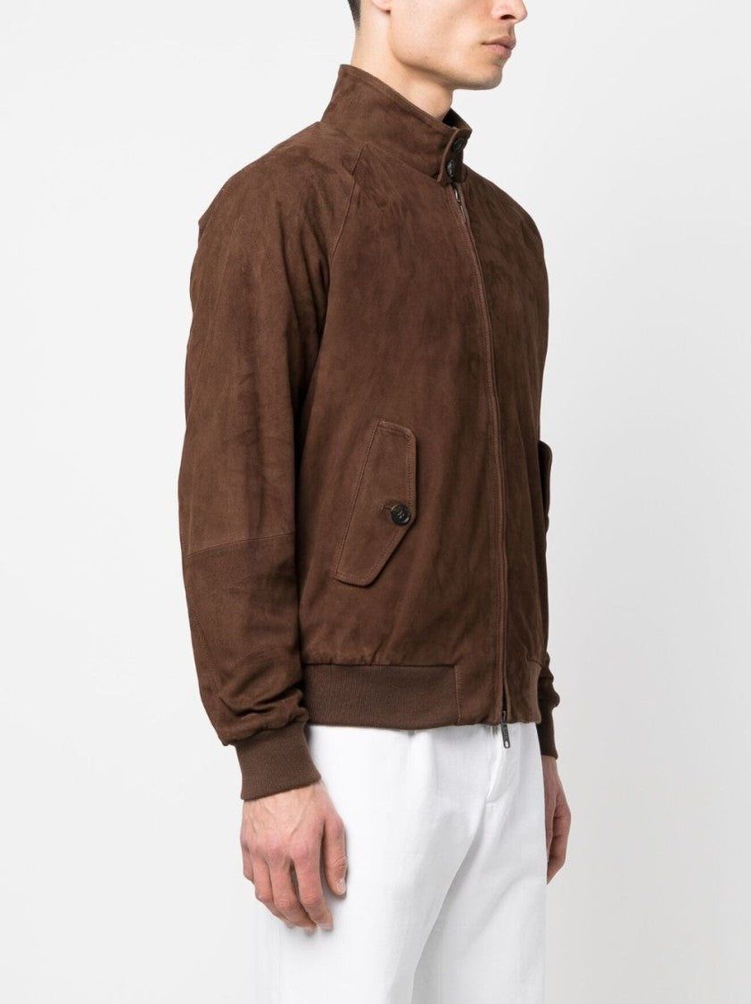 Baracuta Chocolate Brown Suede G9 Bomber Jacket