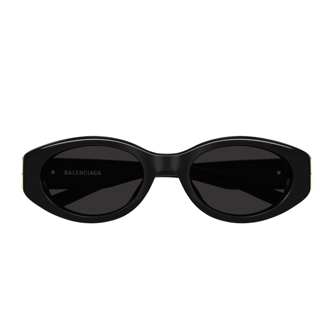 Balenciaga Everyday Oval Black Recycled Acetate Sunglasses