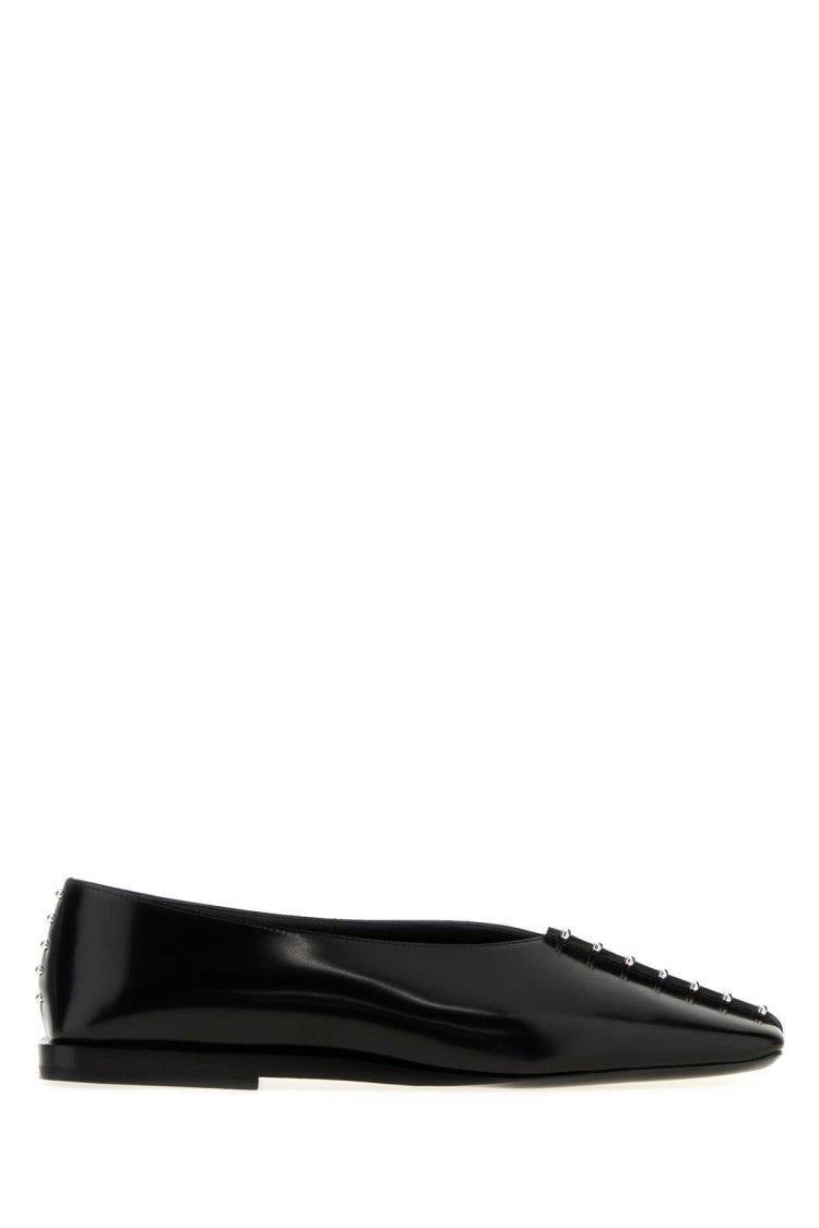 Jil Sander Black Leather Ballerinas