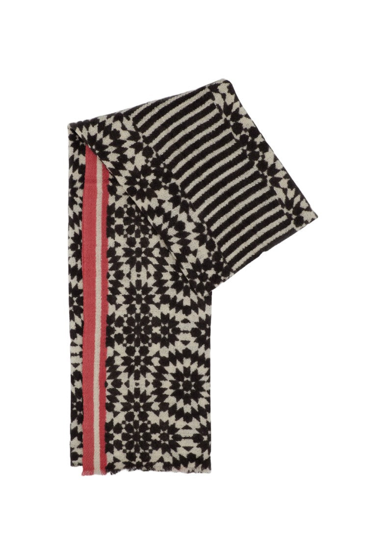 Me & K Cashmere Scarf With Artisanal Jacquard Weaving