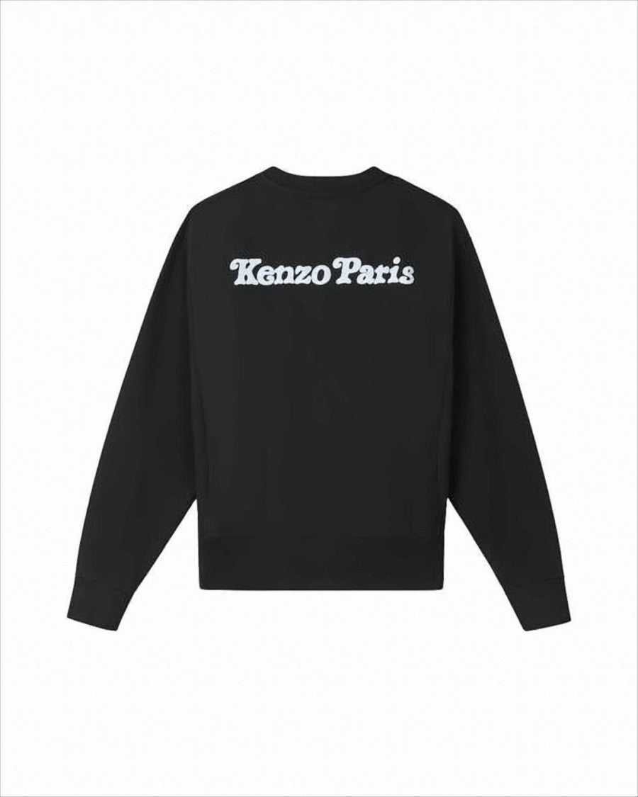 Kenzo Long-Sleeve Black Cotton T-Shirt With Playful Graphic