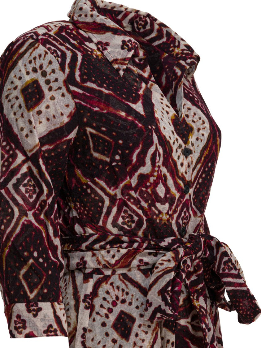 Samantha Sung Bordeaux Wool Dress