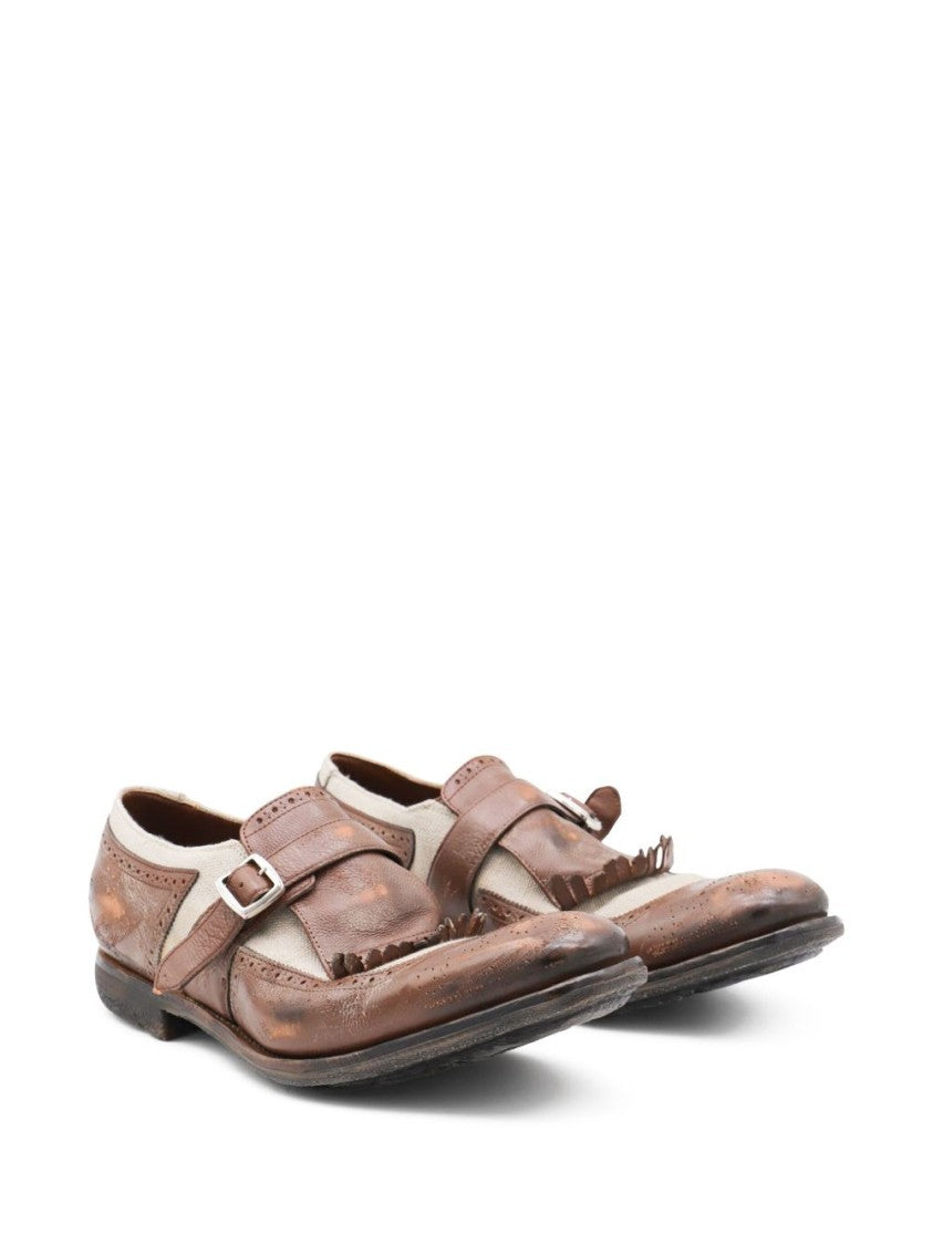Church's Monk Strap Loafers In Shanghai Brown Glacé Leather