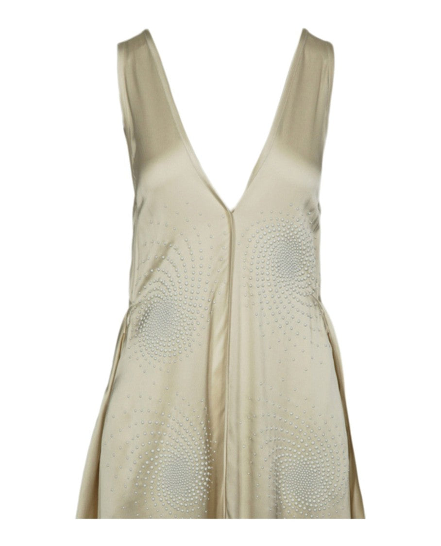 Stella Mccartney Plunging Neckline Embellished Gown With Hook Closure