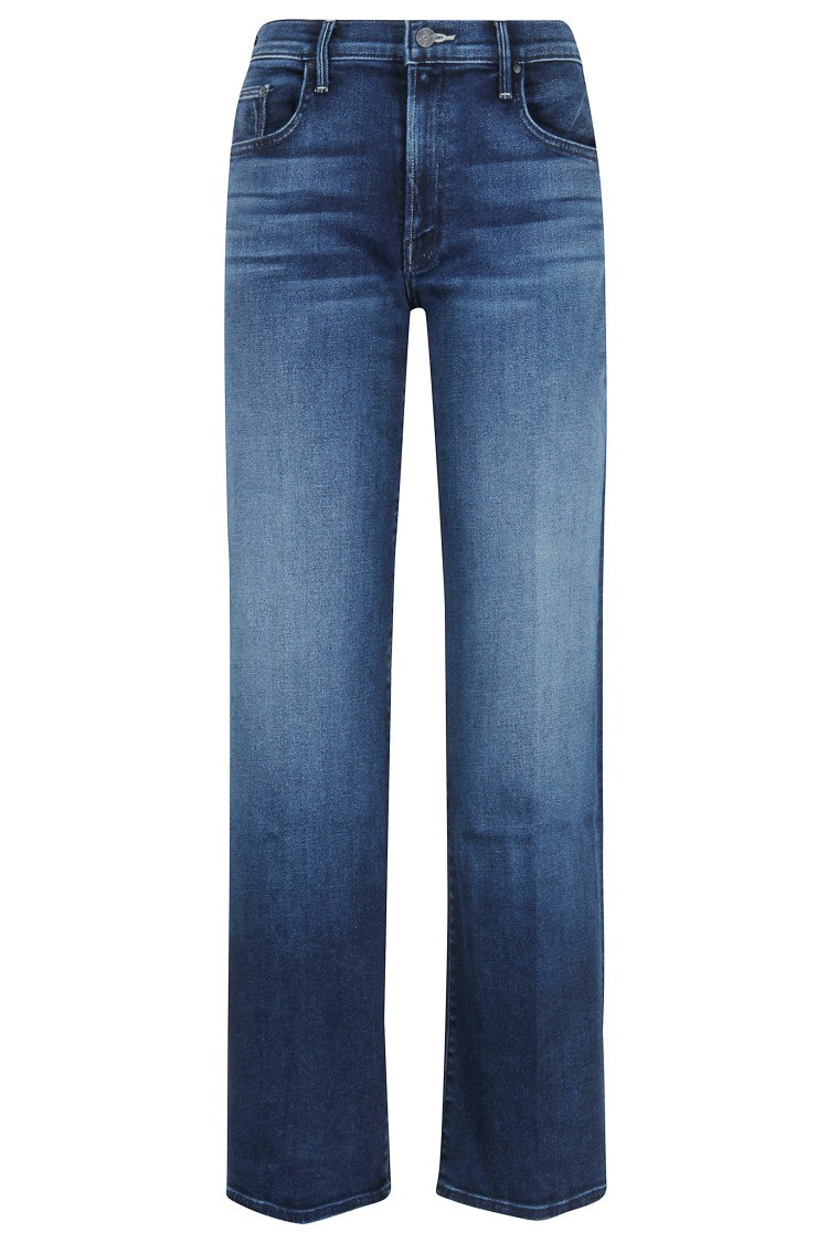 Mother Mid-Rise Straight-Leg Denim Jeans